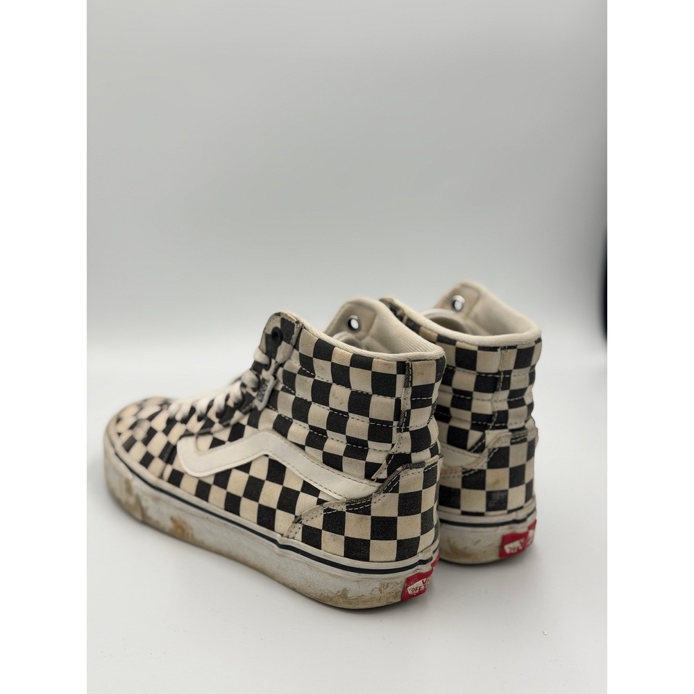 Vans Womens Black White Sk8-Hi Tapered Sneakers Checkerboard Lace Up Outdoor 7 - Picture 2 of 7